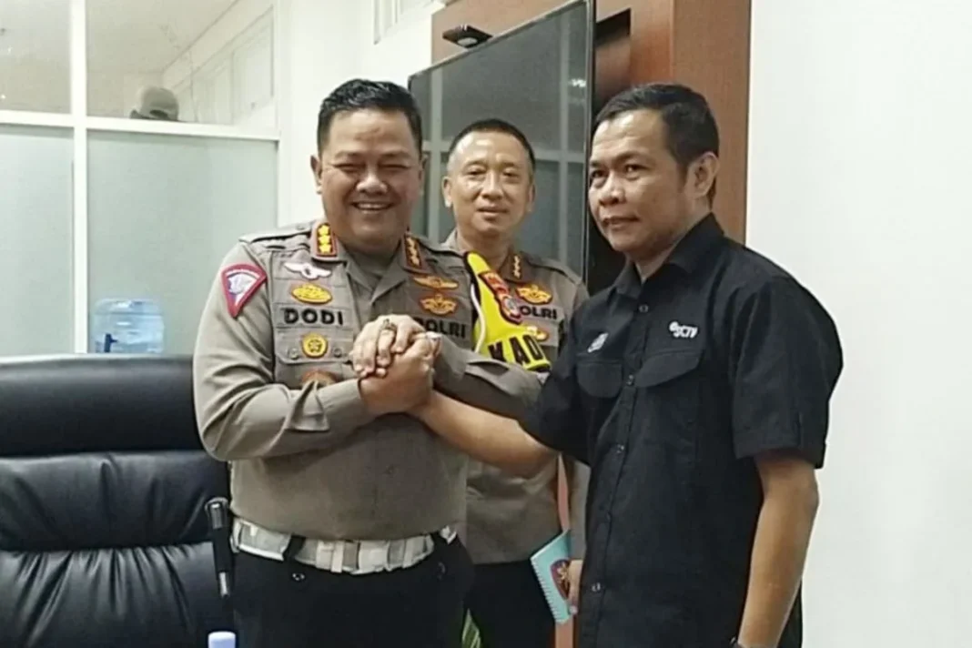 dirlantas polda sulteng minta maaf kepada wartawan sctv yang dihina