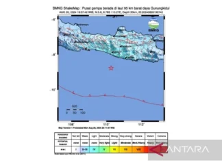 Gempa 5,8 Magnitude Juga Guncang Gunung Kidul Senin Malam