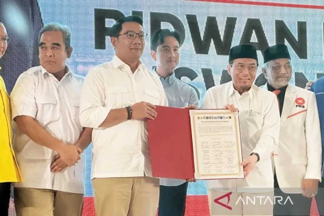 Ridwan kamil resmi diusung 12 partai menuju DKI 1