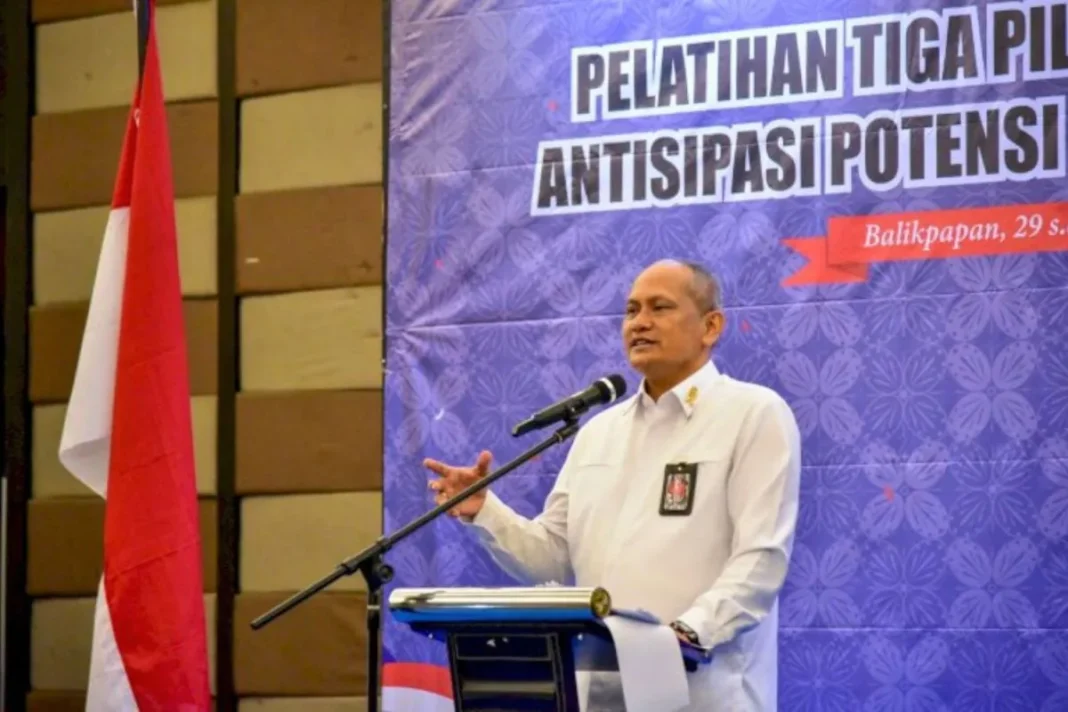 Deputi Bidang Penindakan dan Pembinaan Kemampuan BNPT Irjen Pol. Ibnu Suhaendra dalam acara pelatihan di Balikpapan, Kalimantan Timur, Rabu