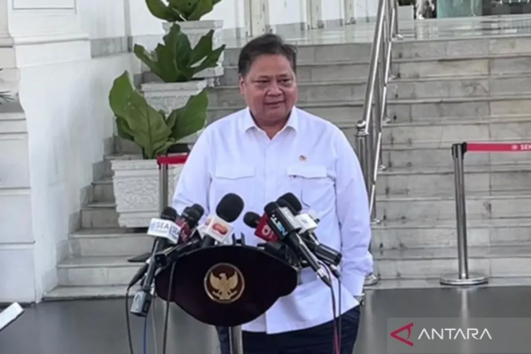 Menko bidang perekonomiam Airlangga Hartarto