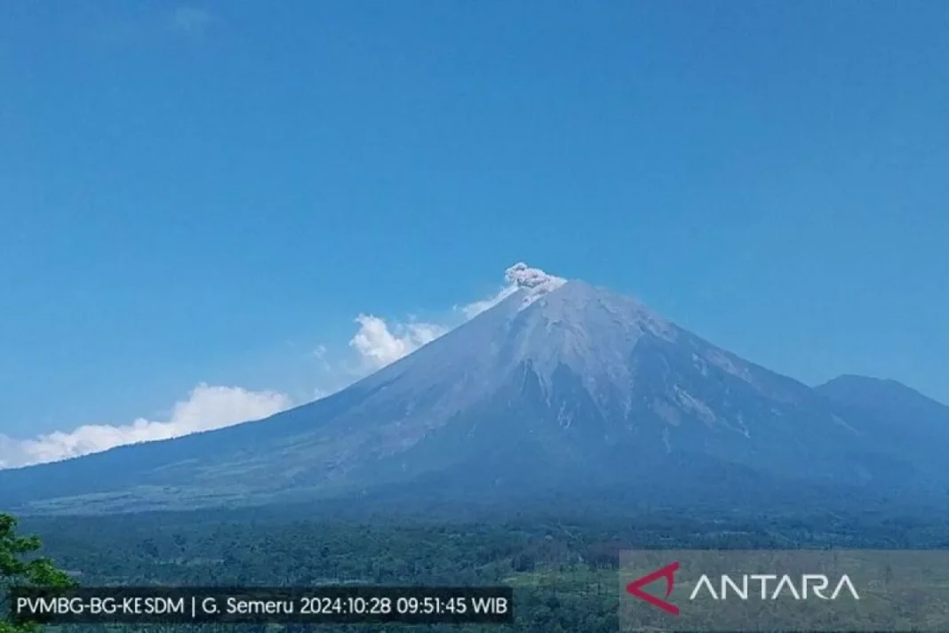 gunung semeri erupsi