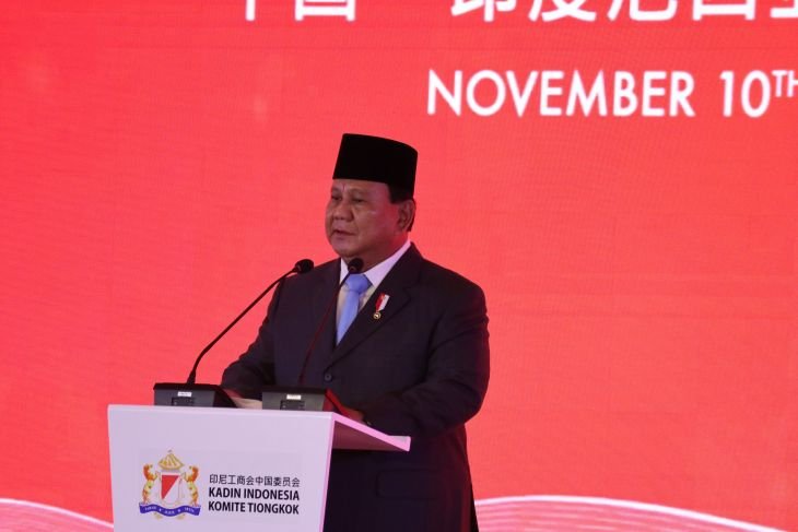 Presiden Prabowo Subianto berbicara dalam Indonesia-China Business Forum 2024 di Beijing, Minggu