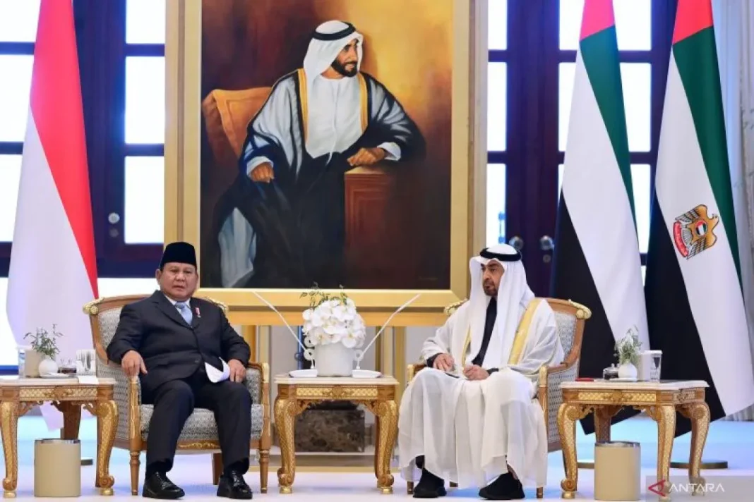 Presiden Prabowo Subianto bersama Presiden Persatuan Emirat Arab