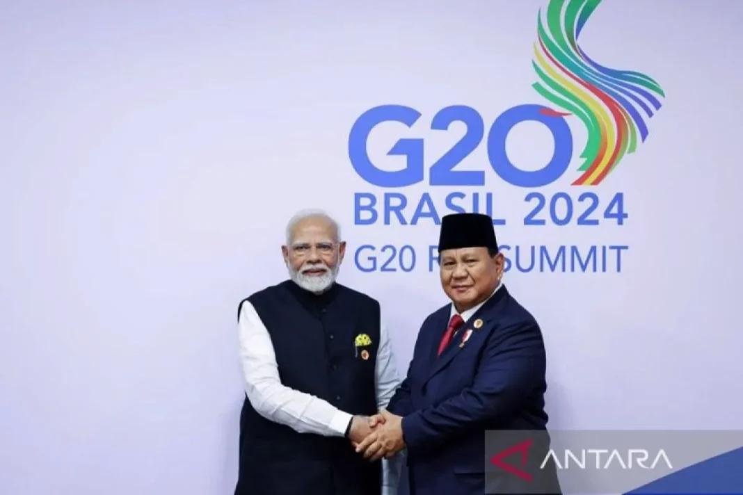 a presiden prabowo dan PM India