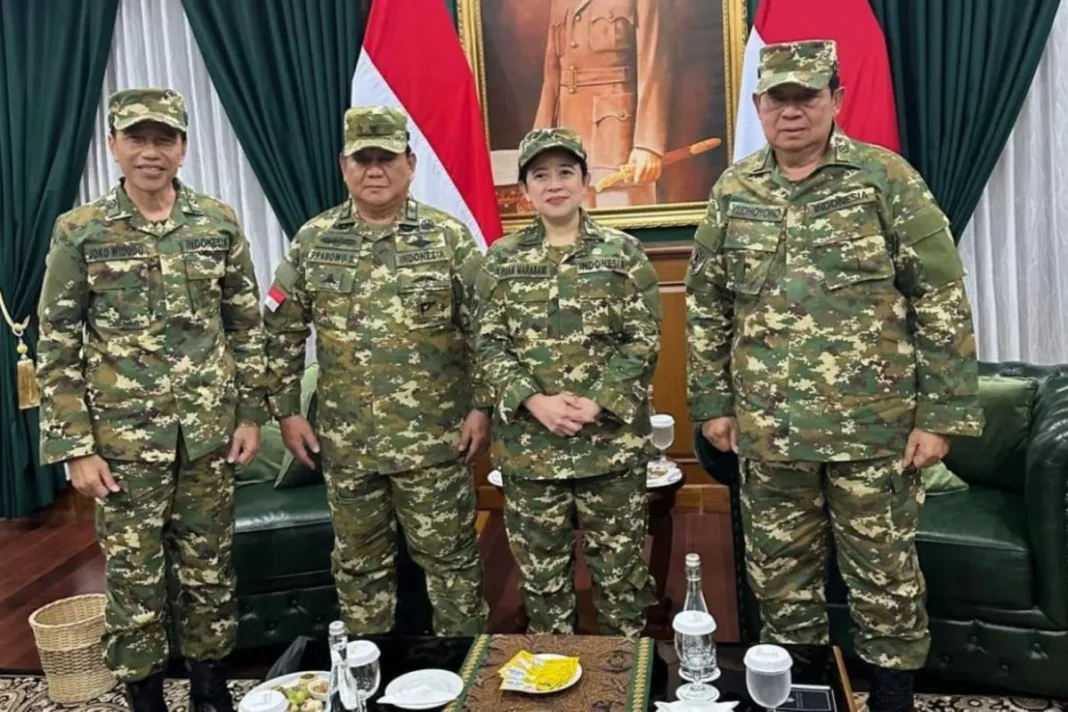 Puan hadiri parade senja retret kepala daerah bersama Prabowo, SBY dan Jokowi