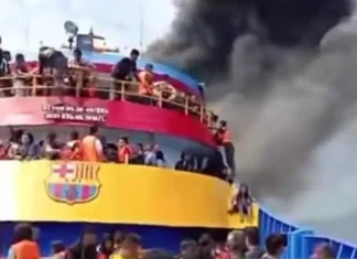 Penumpang KM Barcelona Mengaku Syok saat Kapal Terbakar