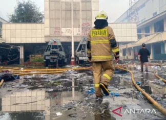 Markas Gegana di Jakpus Terbakar pada Minggu Petang