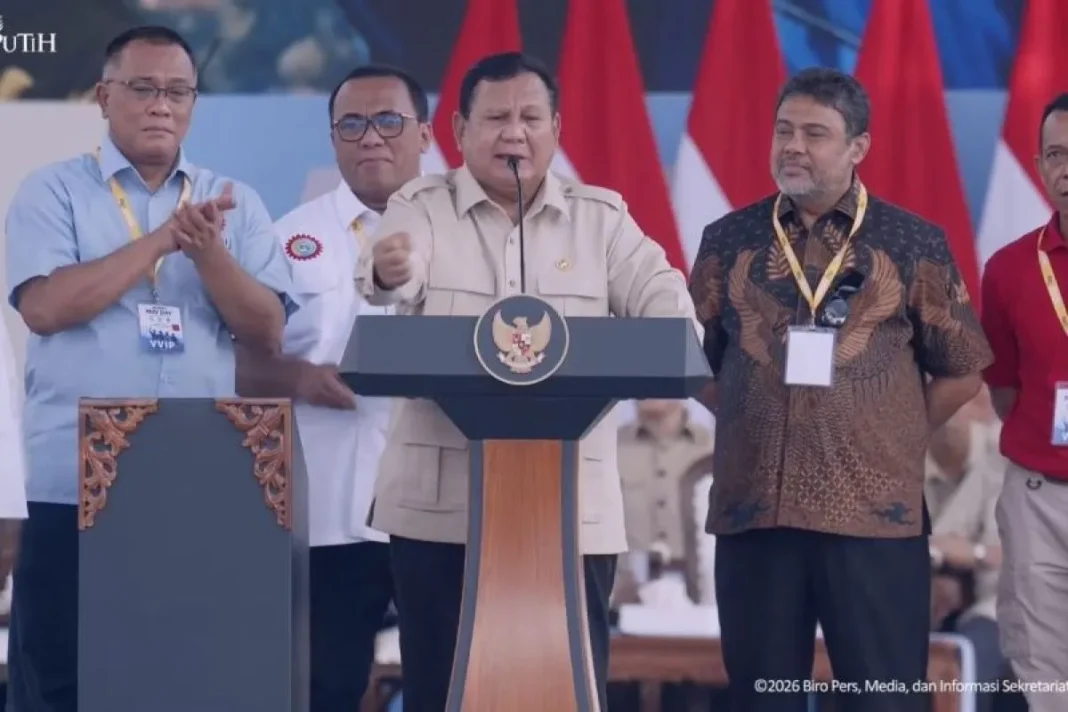 Merasa selalu didukung buruh Prabowo bersumpah sejahterakan rakyat