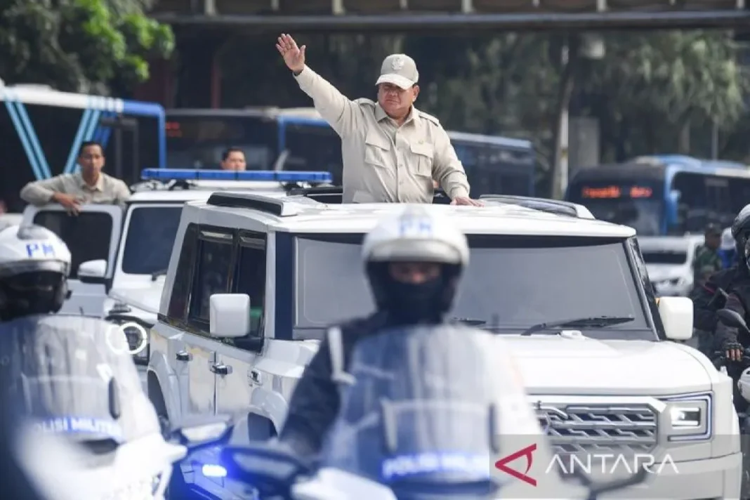 Presiden Prabowo hadiri perayaan Hari Buruh Internasional di Monas