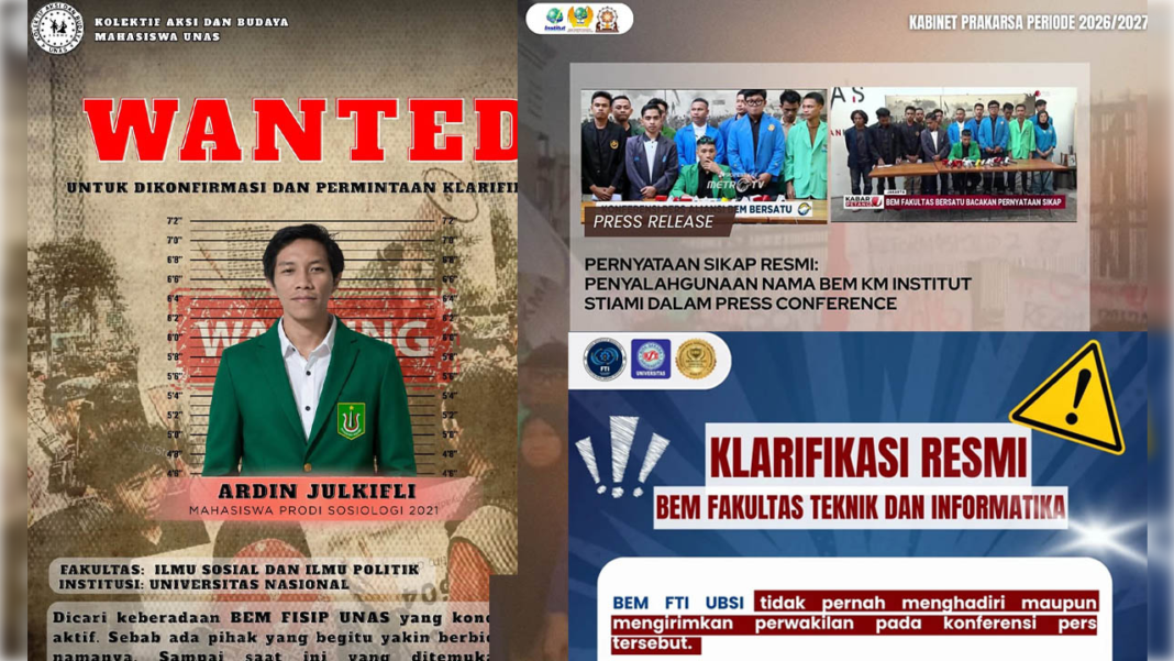 Dekan FISIP Unas Buru Oknum Pencatut Nama dan Atribut Kampus yang Ikutan BEM Bersatu