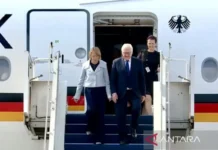 Presiden Jerman tiba di Jakarta Disambut oleh Pasukan Jajar Kehormatan