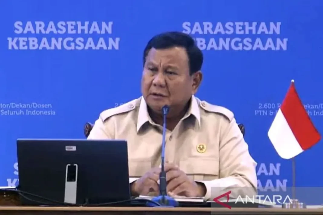 Tutup Sarasehan Kebangsaan, Prabowo terima usulan dari akademisi