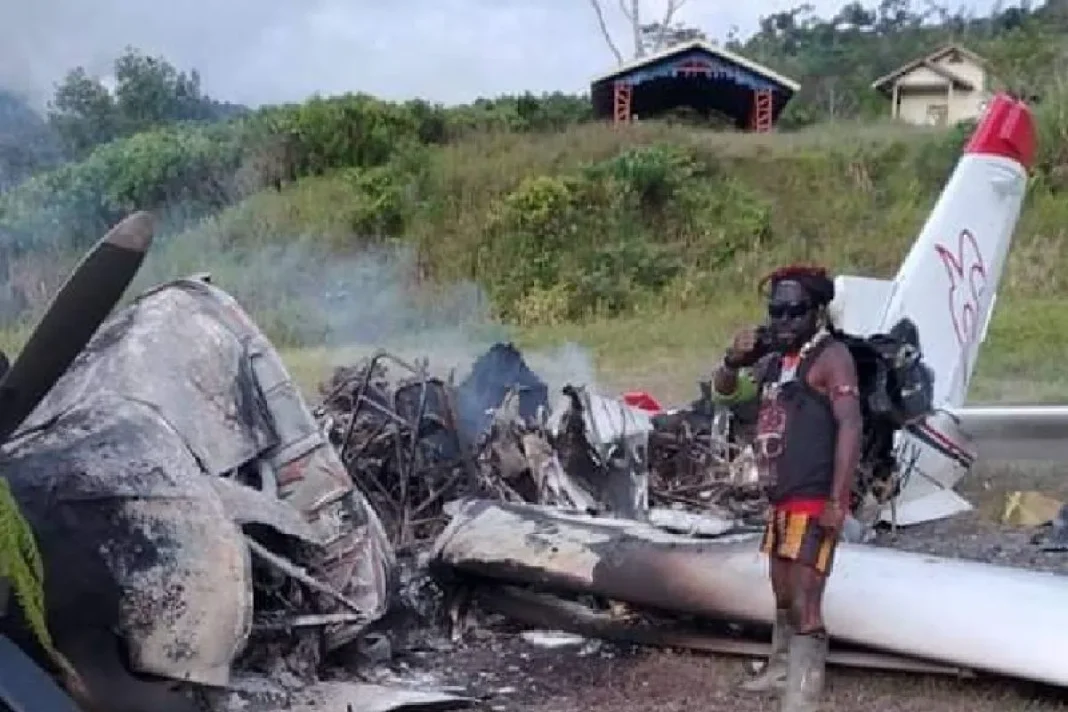 KKB dilaporkan bakar pesawat milik AMA di Kabupaten Yahukimo