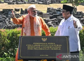 Prabowo dan Modi Resmikan Kolaborasi Indonesia-India Pugar Prambanan