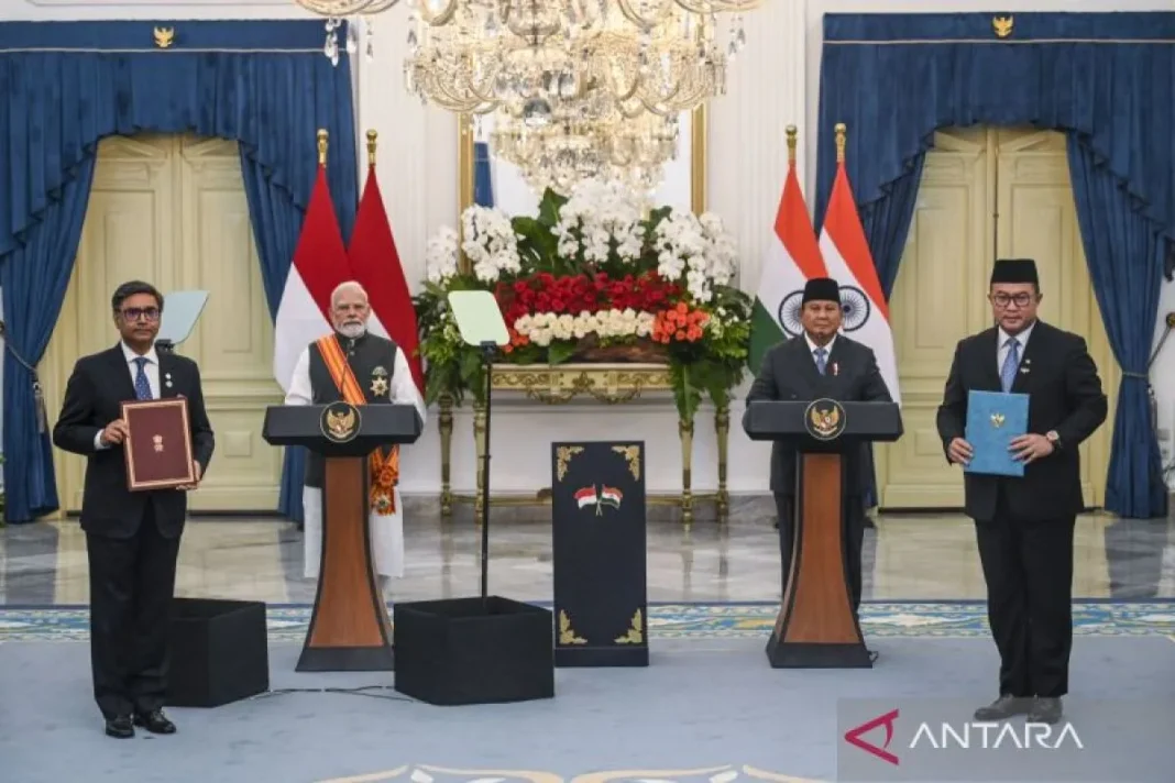 Prabowo dan Modi saksikan penandatanganan 16 kerja sama Indonesia-India