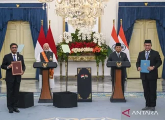 Prabowo dan Modi Saksikan Penandatanganan 16 Kerja Sama Indonesia-India