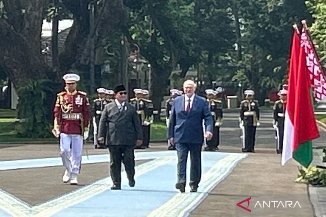 Prabowo sambut Presiden Belarus di Istana Merdeka
