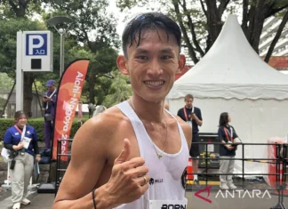 Hendro dan Violine Intan Pecahkan Rekornas Jalan Cepat di Asian Games
