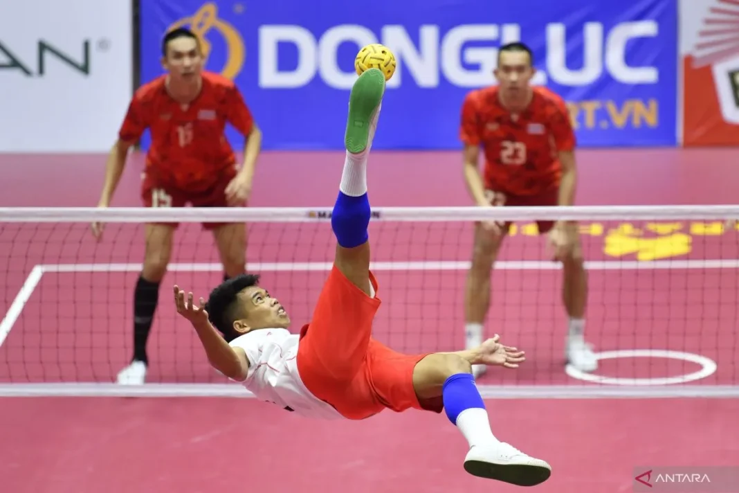 Sepak takraw Indonesia menang 3-0 atas Laos dalam nomor tim regu putra