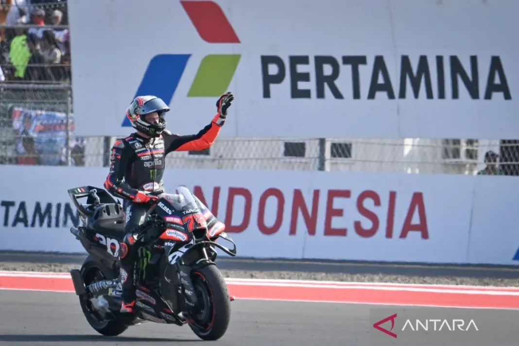 Bezzecchi pimpin dominasi Aprilia di MotoGP Indonesia 2026